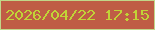 文字の大きさ：2、枠の色：c1d789、背景の色：bf5d45、文字の色：c1d337 無料ブログパーツのブログ時計