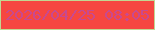 文字の大きさ：1、枠の色：c1d792、背景の色：f64641、文字の色：c84990 無料ブログパーツのブログ時計