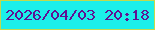 文字の大きさ：5、枠の色：c1d94c、背景の色：1befe9、文字の色：601293 無料ブログパーツのブログ時計