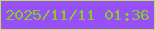 文字の大きさ：2、枠の色：c1db5c、背景の色：974ff8、文字の色：89cc1f 無料ブログパーツのブログ時計