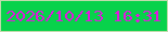 文字の大きさ：1、枠の色：c1dbac、背景の色：08d24b、文字の色：df19dd 無料ブログパーツのブログ時計