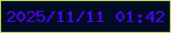 文字の大きさ：1、枠の色：c1dc61、背景の色：010b23、文字の色：5004fa 無料ブログパーツのブログ時計