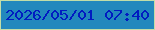 文字の大きさ：5、枠の色：c1dda8、背景の色：2288bd、文字の色：011bc1 無料ブログパーツのブログ時計
