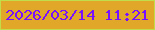 文字の大きさ：5、枠の色：c1de4a、背景の色：e1a728、文字の色：7711ff 無料ブログパーツのブログ時計