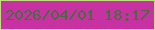 文字の大きさ：5、枠の色：c1de81、背景の色：c731a2、文字の色：496941 無料ブログパーツのブログ時計