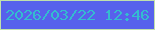 文字の大きさ：1、枠の色：c1e0ac、背景の色：5761ec、文字の色：34bccf 無料ブログパーツのブログ時計