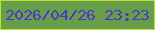 文字の大きさ：5、枠の色：c1e223、背景の色：679e4c、文字の色：4c38c4 無料ブログパーツのブログ時計