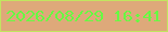 文字の大きさ：4、枠の色：c1e55f、背景の色：dea97a、文字の色：67fa42 無料ブログパーツのブログ時計