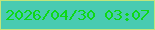 文字の大きさ：1、枠の色：c1e57c、背景の色：49cbb1、文字の色：0dd916 無料ブログパーツのブログ時計