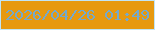 文字の大きさ：5、枠の色：c1e5f6、背景の色：e7990f、文字の色：75a9cc 無料ブログパーツのブログ時計