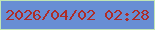 文字の大きさ：4、枠の色：c1e6b5、背景の色：688ed4、文字の色：ae2c28 無料ブログパーツのブログ時計