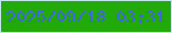文字の大きさ：4、枠の色：c1e7eb、背景の色：22aa0a、文字の色：3e63ed 無料ブログパーツのブログ時計