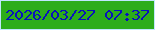 文字の大きさ：5、枠の色：c1e7fe、背景の色：2dad1b、文字の色：0812bc 無料ブログパーツのブログ時計