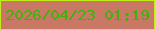 文字の大きさ：4、枠の色：c1ee19、背景の色：c87864、文字の色：40b108 無料ブログパーツのブログ時計