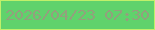文字の大きさ：3、枠の色：c1f06a、背景の色：60d26c、文字の色：93a07d 無料ブログパーツのブログ時計