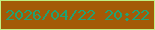 文字の大きさ：2、枠の色：c1f082、背景の色：a35a07、文字の色：21a273 無料ブログパーツのブログ時計