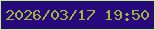 文字の大きさ：2、枠の色：c1f285、背景の色：27087d、文字の色：a1b43b 無料ブログパーツのブログ時計