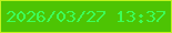 文字の大きさ：3、枠の色：c1f31f、背景の色：4dc403、文字の色：3dfe57 無料ブログパーツのブログ時計