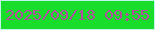 文字の大きさ：5、枠の色：c1f4ea、背景の色：18de2b、文字の色：b04f9d 無料ブログパーツのブログ時計