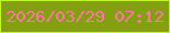 文字の大きさ：1、枠の色：c1f527、背景の色：849f12、文字の色：fd789f 無料ブログパーツのブログ時計