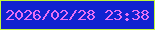 文字の大きさ：2、枠の色：c1f93a、背景の色：1123d1、文字の色：e970f4 無料ブログパーツのブログ時計