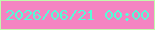 文字の大きさ：1、枠の色：c1faac、背景の色：f484c2、文字の色：55fdd7 無料ブログパーツのブログ時計