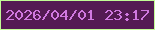 文字の大きさ：3、枠の色：c1fb95、背景の色：541a53、文字の色：d078e0 無料ブログパーツのブログ時計
