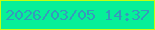 文字の大きさ：3、枠の色：c1ff10、背景の色：06f098、文字の色：369abc 無料ブログパーツのブログ時計