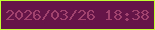 文字の大きさ：5、枠の色：c1ff33、背景の色：661549、文字の色：a0426d 無料ブログパーツのブログ時計