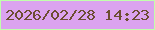 文字の大きさ：2、枠の色：c1ffac、背景の色：dba3ef、文字の色：6c4d32 無料ブログパーツのブログ時計