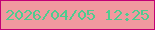文字の大きさ：4、枠の色：c20076、背景の色：f1999f、文字の色：4ecc8f 無料ブログパーツのブログ時計