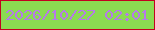 文字の大きさ：3、枠の色：c2011f、背景の色：8bdb51、文字の色：b679e9 無料ブログパーツのブログ時計