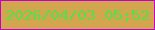 文字の大きさ：2、枠の色：c201cc、背景の色：d3a54f、文字の色：54e148 無料ブログパーツのブログ時計