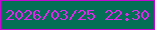 文字の大きさ：2、枠の色：c208d1、背景の色：056f56、文字の色：dc28e8 無料ブログパーツのブログ時計