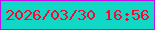 文字の大きさ：2、枠の色：c210ec、背景の色：10d8c5、文字の色：fa0835 無料ブログパーツのブログ時計