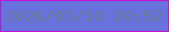 文字の大きさ：5、枠の色：c213d3、背景の色：6871dd、文字の色：677e95 無料ブログパーツのブログ時計