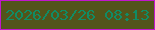 文字の大きさ：2、枠の色：c216cd、背景の色：53541b、文字の色：108c65 無料ブログパーツのブログ時計