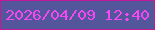 文字の大きさ：5、枠の色：c21a94、背景の色：53569b、文字の色：f548f2 無料ブログパーツのブログ時計