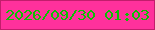 文字の大きさ：4、枠の色：c21d6c、背景の色：ff319c、文字の色：0bbf03 無料ブログパーツのブログ時計