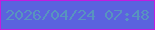 文字の大きさ：3、枠の色：c21ddf、背景の色：5b63de、文字の色：5894bf 無料ブログパーツのブログ時計