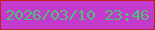 文字の大きさ：3、枠の色：c21f29、背景の色：c33acc、文字の色：4dc172 無料ブログパーツのブログ時計