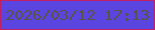 文字の大きさ：1、枠の色：c22065、背景の色：5a45e1、文字の色：5b5248 無料ブログパーツのブログ時計