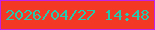 文字の大きさ：2、枠の色：c221e6、背景の色：f43826、文字の色：25c9ae 無料ブログパーツのブログ時計