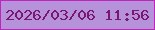 文字の大きさ：1、枠の色：c223bf、背景の色：b592da、文字の色：7b1672 無料ブログパーツのブログ時計