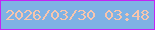 文字の大きさ：4、枠の色：c225f4、背景の色：7fb2e4、文字の色：f7c5ad 無料ブログパーツのブログ時計