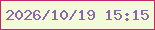 文字の大きさ：3、枠の色：c22869、背景の色：f1fad9、文字の色：8d64b3 無料ブログパーツのブログ時計