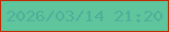 文字の大きさ：5、枠の色：c22a01、背景の色：5fc59d、文字の色：4fae99 無料ブログパーツのブログ時計