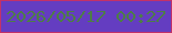 文字の大きさ：2、枠の色：c23168、背景の色：643dc1、文字の色：4d7d47 無料ブログパーツのブログ時計