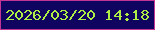 文字の大きさ：4、枠の色：c23594、背景の色：0f0460、文字の色：afee44 無料ブログパーツのブログ時計