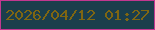 文字の大きさ：4、枠の色：c23790、背景の色：1b3e4c、文字の色：7f6612 無料ブログパーツのブログ時計